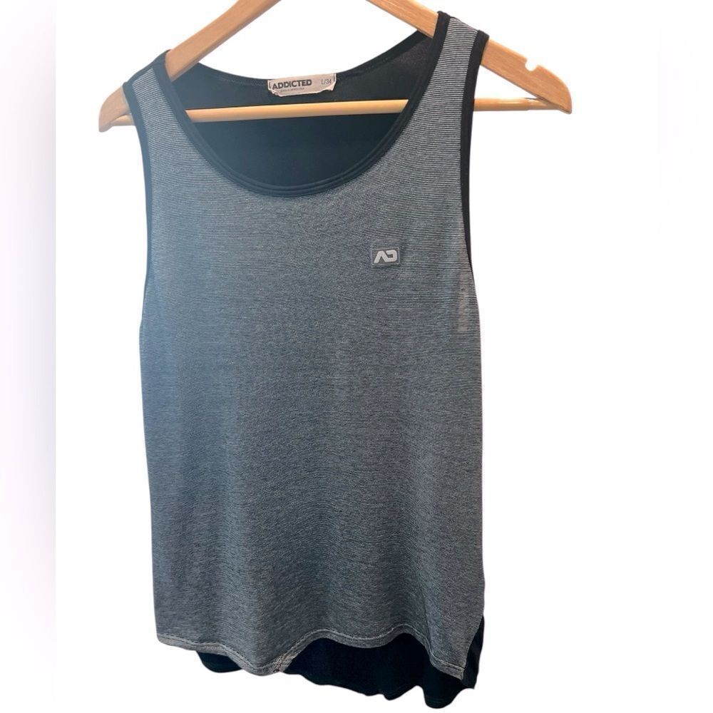 Addicted Tank Top Gray Size Large